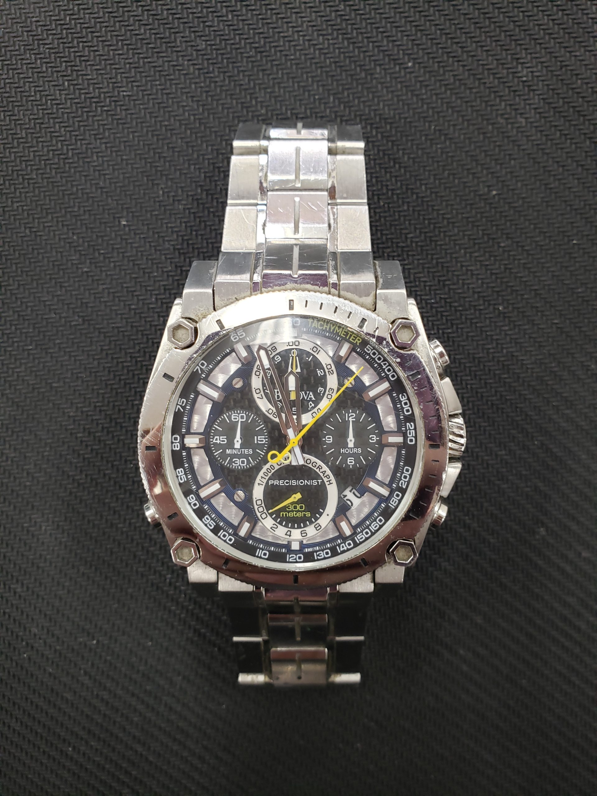 Bulova Men's Stainless Steel Precisionist Chronograph Watch 96B175 ...