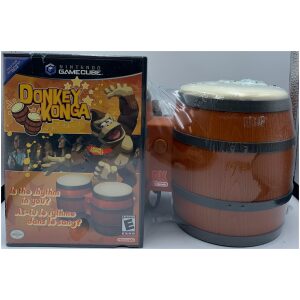 Donkey Konga with Nintendo Gamecube Donkey Kong Bongo Controller
