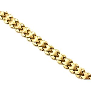 10k Yellow Gold Wide Weave Link Bracelet