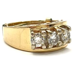14k Yellow Gold Trinity Diamond Ring - Includes Appraisal
