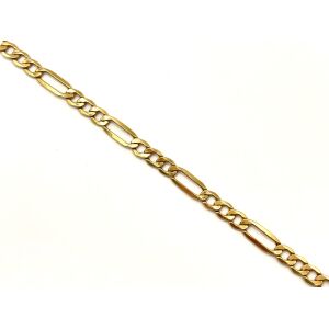 14k 24" Yellow Gold Hollow Figaro Link Chain