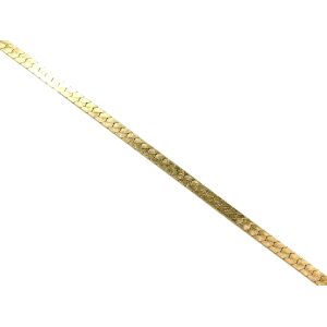10k 20" Yellow Gold Flat Serpentine Link Necklace
