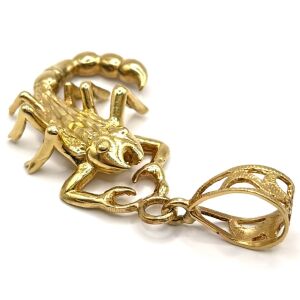 10k Yellow Gold Scorpion Style Pendant