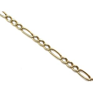 14k 24" Yellow Gold Hollow Figaro Link Chain