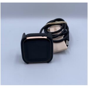 Google Fitbit Versa 4 Smartwatch FB507 with Heart Rate Monitor *Rose Gold* *Light Scratches on Screen* w/ Watch Straps and Charger Base