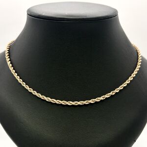 10k Rose Gold Rope Chain 22"