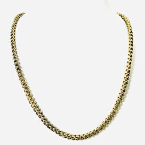 10k Yellow Gold Square Franco Chain 29"